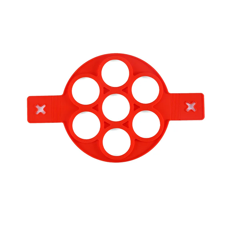 Seven Hole Silicone Cake Mold Water Boiled Egg Mould  For Round Omelet With Handle Seven Hole Pan Omelet Kitchen Gadget