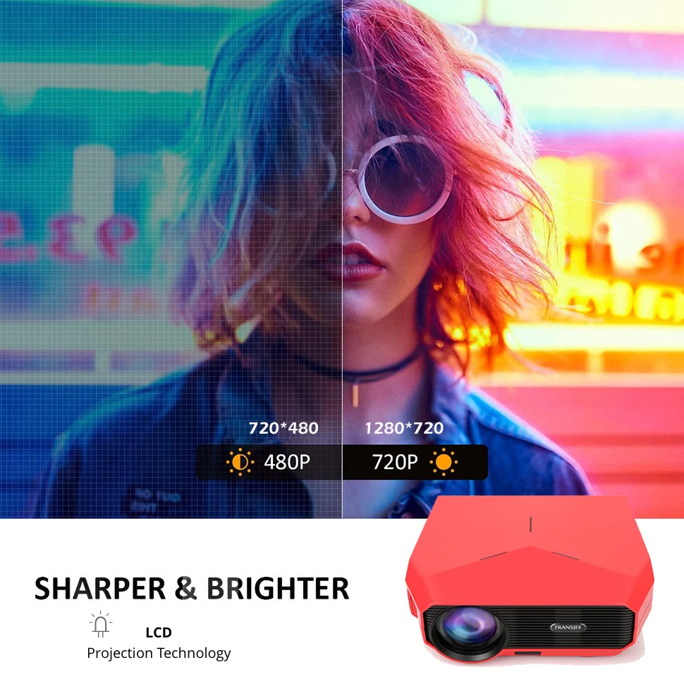  Умный проектор с поддержкой Full HD 4k беспроводной для домашнего кинотеатра Android Wifi BT