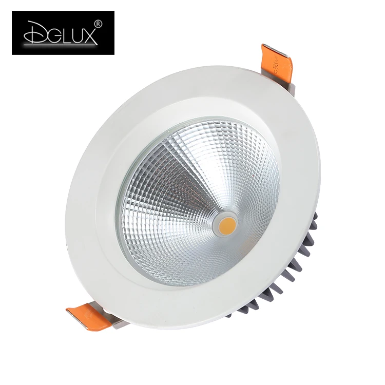 DGLUX 2023 New Design Spotlight Downlights Cob Recessed Aluminum 10 15 20 30 40 Watt Black Led Down Light