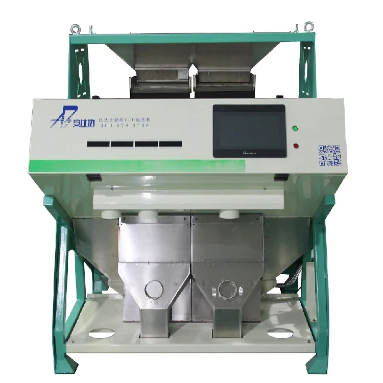 
ore sorting machinery 2 chutes CCD camera gem stone color sorter selecting machine electronic separator 