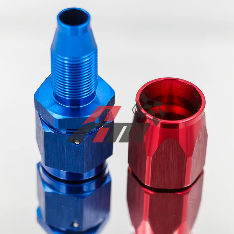 Manufacturer Wholesale Fuel Filler Hose Fittings Aluminum Swivel Straight Hose End AN Fittings