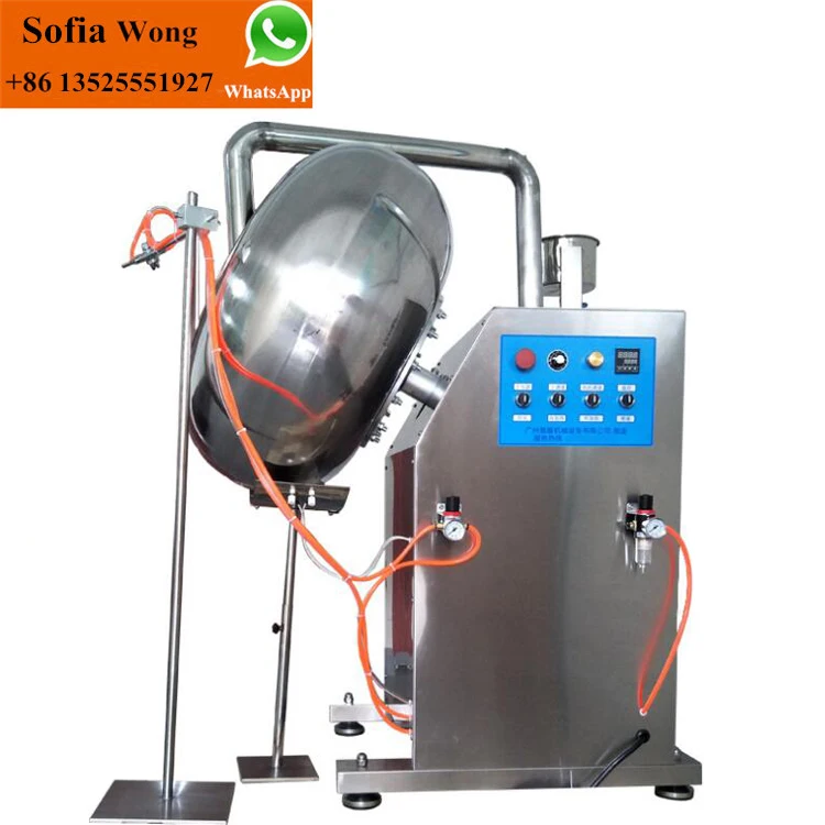 Candy Chocolate Bean Chewing Gum Sugar Film Tablet Pill Thin Film Coating Machine