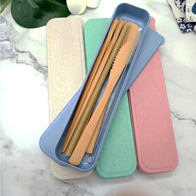 
Wholesale Eco-Friendly Reusable Naturel Bamboo Travel Cutlery Set 