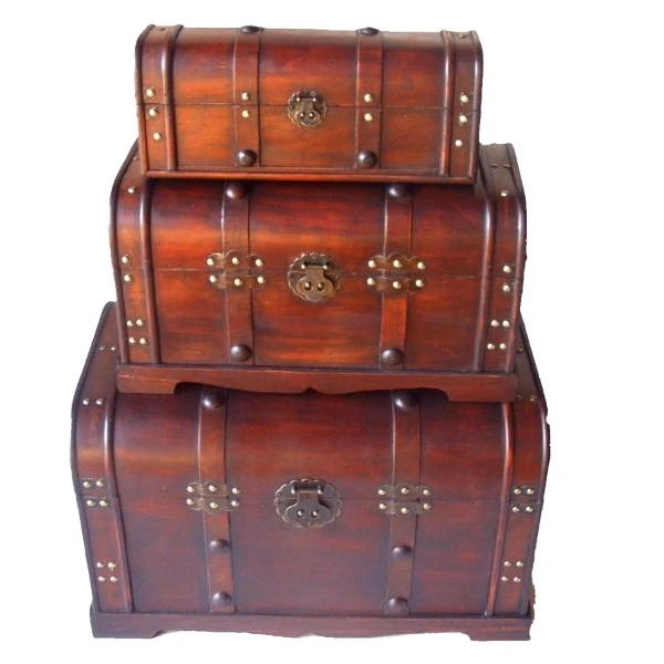 vintage style wooden chest
