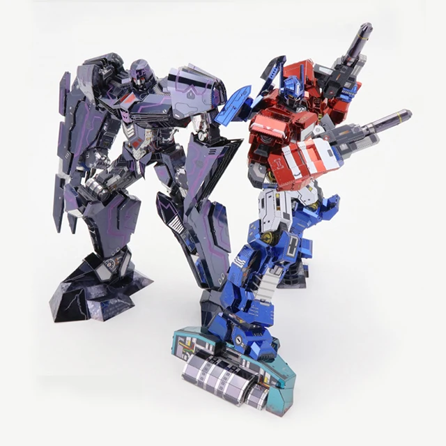 Comic Version  Transformers Optimus Prime 3D Metal Puzzle DIY Assemble Model Toys
