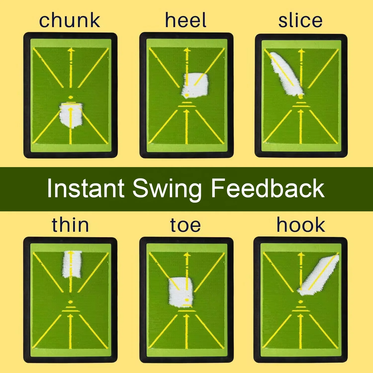 New Technologies instant swing feedback turf golf strike mat Impact Analysis Training Mat golf hitting mat