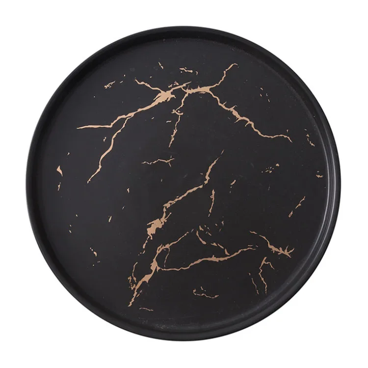 Оптовая продажа, плоская посуда с золотым кружевом, фарфоровые тарелки с золотым ободком