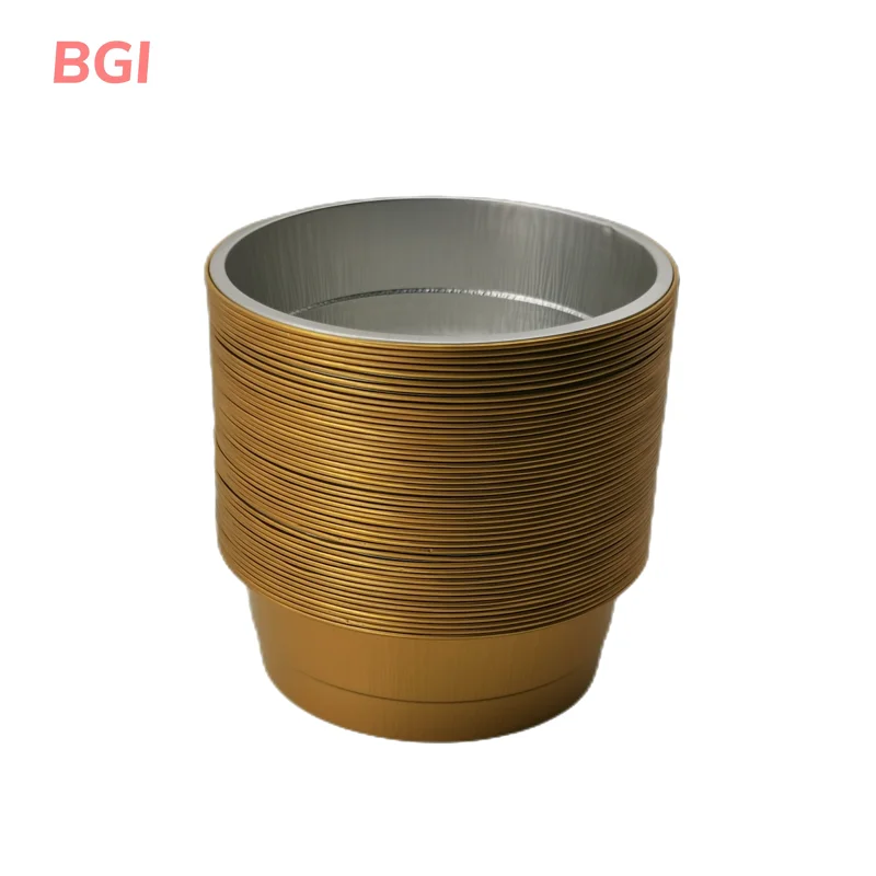 Small Disposable Round Aluminium Foil Container Boat With Plastic/aluminium Foil Lid