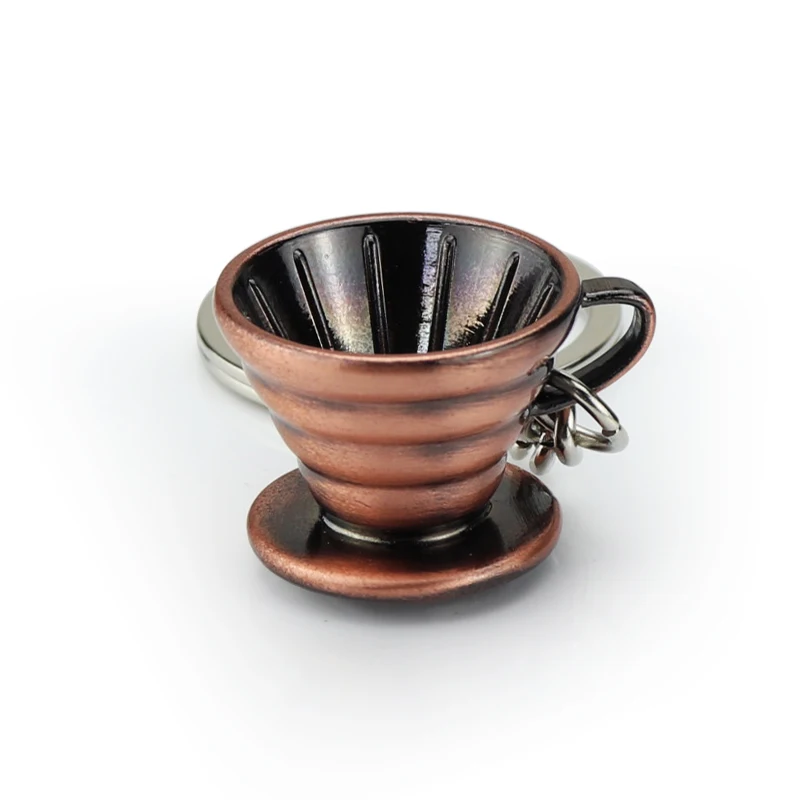 Creative 3D Coffee Machine Series Keychain Mini Moka Pot Metal Key Holder Coffee-Cup Appliance Keyring Packbag Clothing Pendant