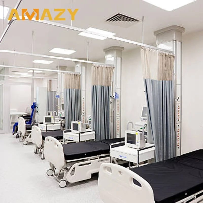 Factory Wholesale Modern Hospital Beds Curtain Rails And Tracks U Shape Medical Curtain Aluminum Rails