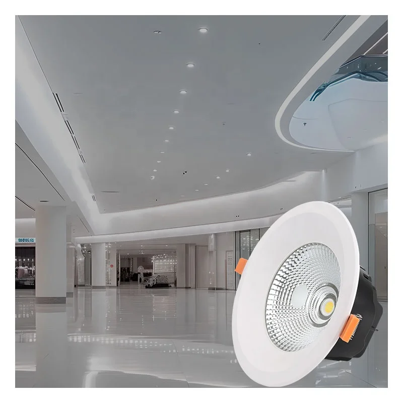 5 Years Warranty Spotlight 60degrees Aluminum Die Casting Housing Downlight 15W 24W 30W 36W CRI80 Flicker Free LED COB Downlight