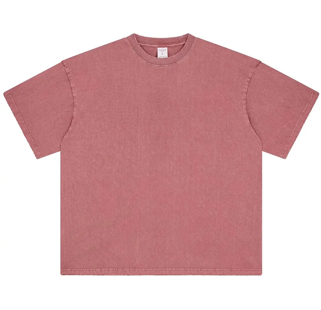 Custom Plain Black Oversized Acid Washed T-shirt Tee T Shirts Print Wholesale Blank Stone Distressed Vintage Washed Tshirt