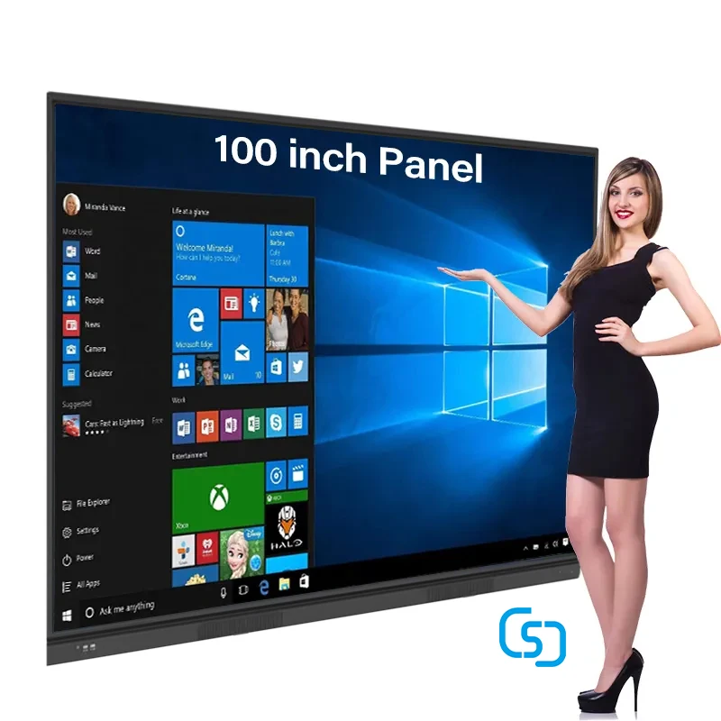 55 65 75 85 86 98 110 Inch Pen Finger Touch Interactive Flat Panel 4k Lcd Digital Interactive Smart Boards for Schools Teaching