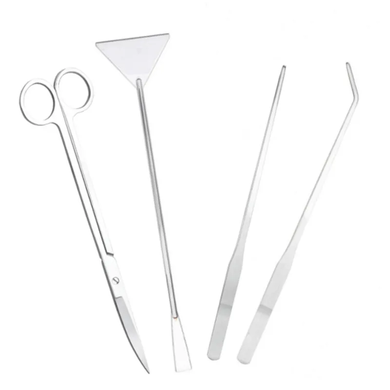 Premium stainless steel Aquarium Plant Tools Aquarium Scissors Set Bonsai Algae Cleaning Kit for Fish Tank