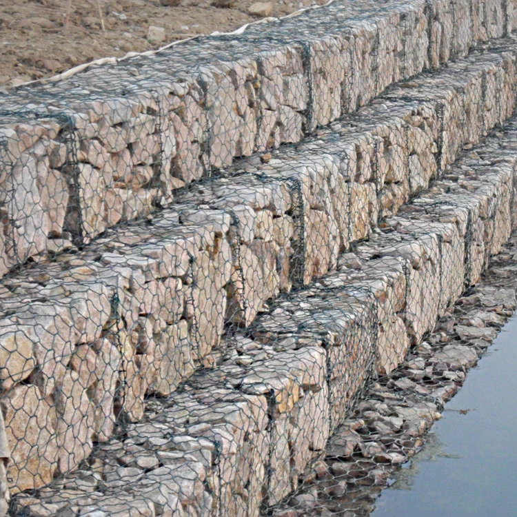 Galvanized gabion mesh/ Gabion basket for antiscouring protection of river and embankment
