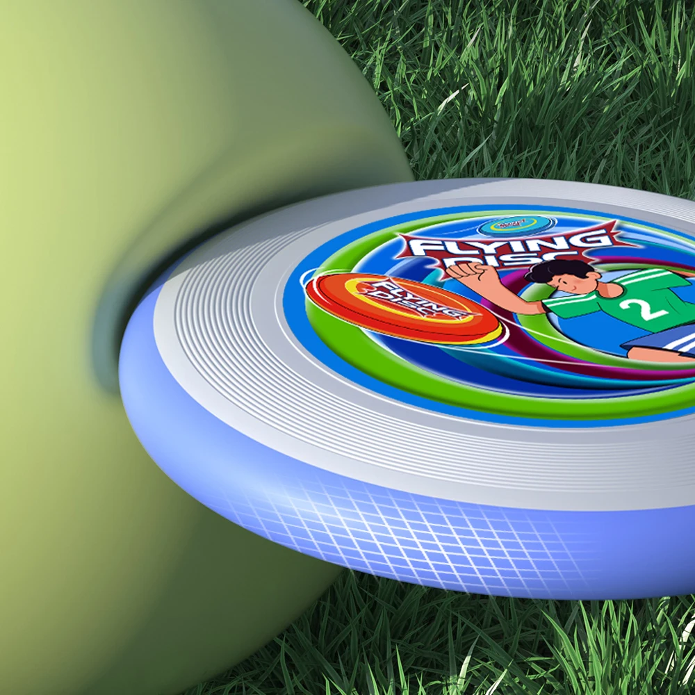 Custom Frisbee Outdoor Kids Adult camping games Summer beach sports toy Frisbee High quality color soft non-slip covering PE for