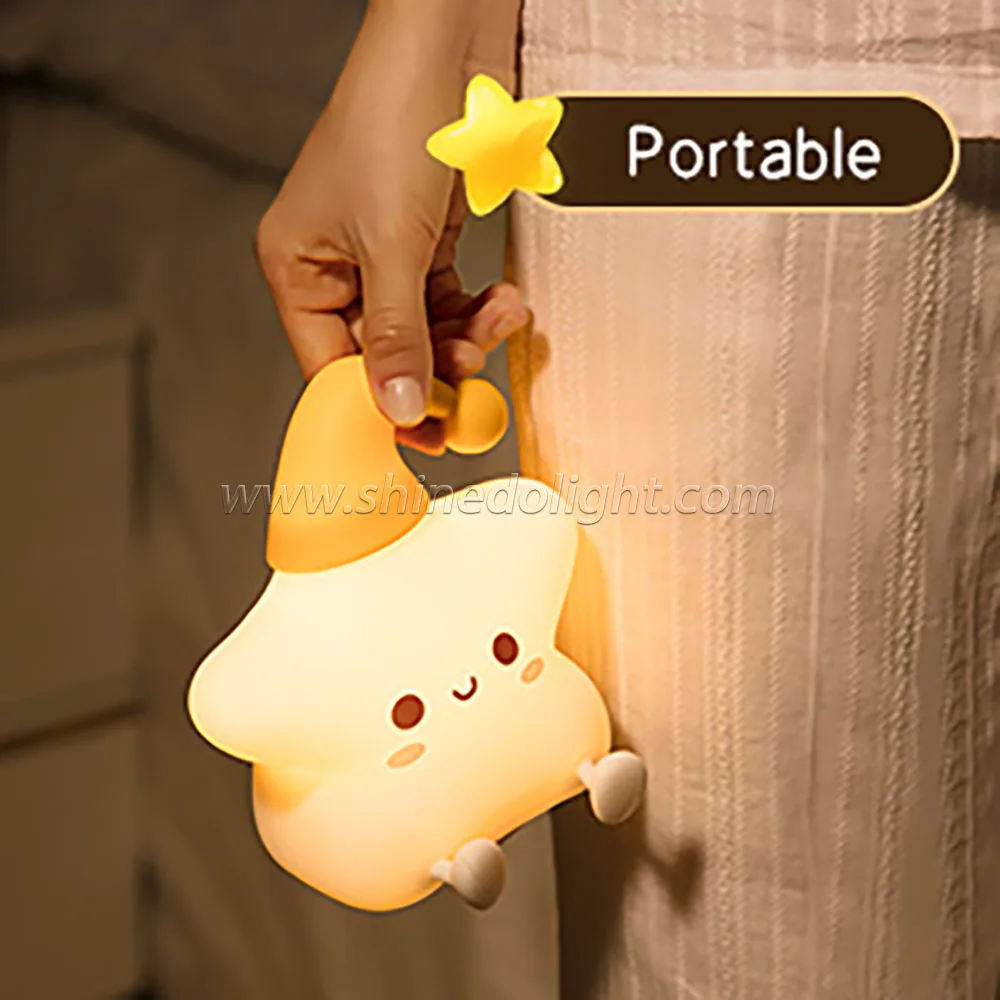 Ten thousand Mars Star silicone lamp seven-color decompression pat light The bedroom has a nightlight beside the bed