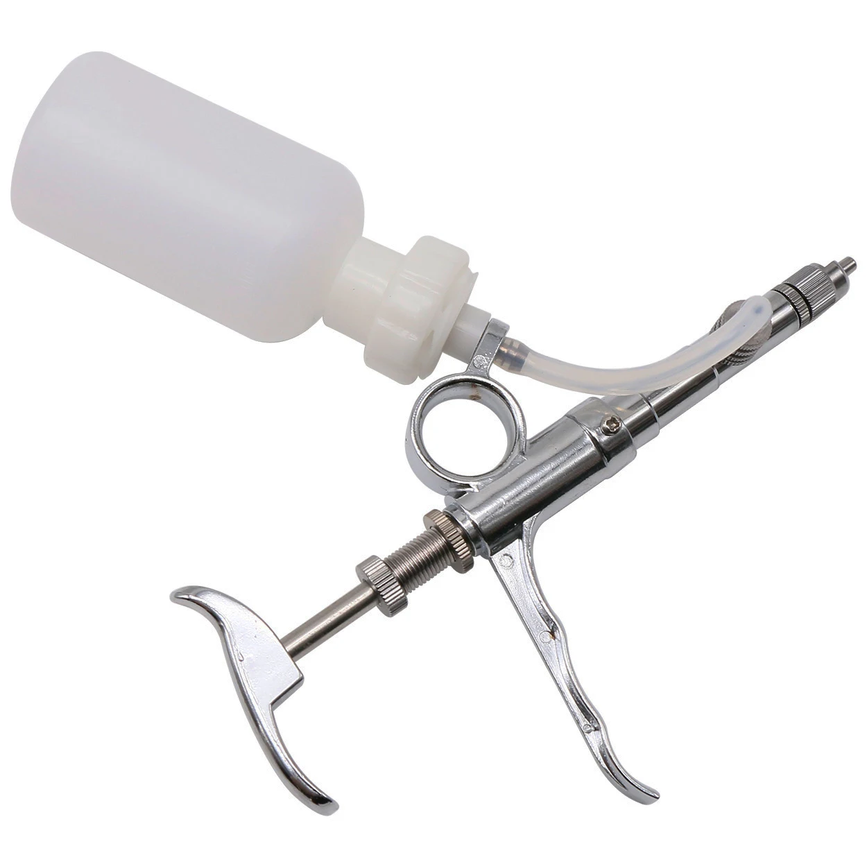 Veterinary Equipment 2ml Automatic Cattle Sheep Pig Poultry Vaccination Injector Syringe with Bottle