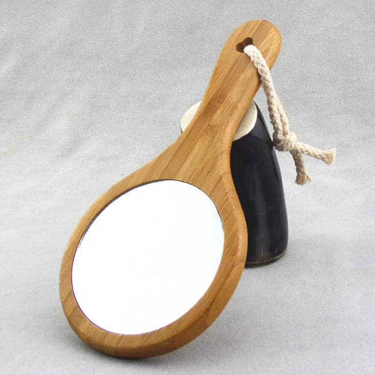 Eco Friendly Bamboo Pocket Mirror Dressing Mirror Gift Item Beauty Cosmetic Tools Beauty Salon Mirror