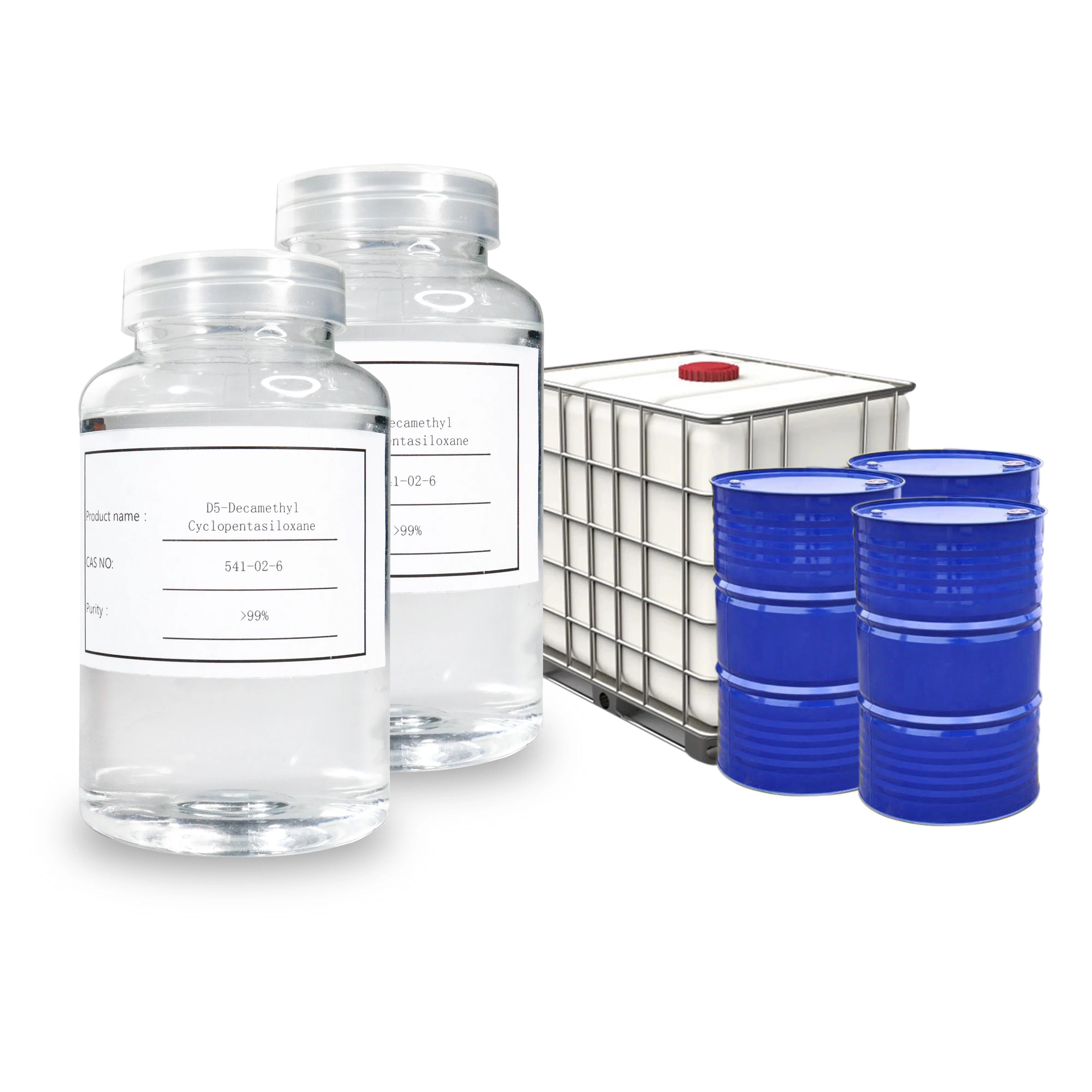 Cosmetic Grade Nail Polish Raw Material Cas 541-02-6 Decamethylcyclopentasiloxane D5 Cyclopentasiloxane