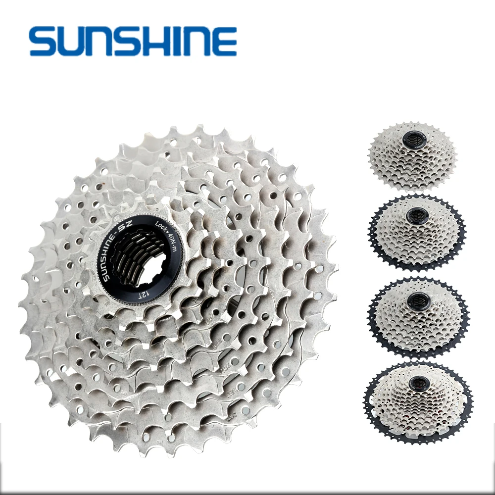 Sunshine Electric bike Freewheel 8/9/10/11/12Speed Cassette 8-12V K7 36/42/46/50T KMC e8 e9 e10 e11 eBike Chains Original