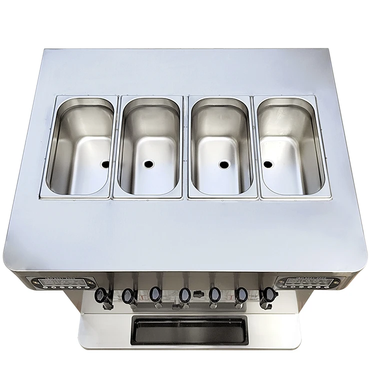 CE Rohs 7 flavors ice cream machine/commercial soft frozen yogurt ice cream mixer/7 in 1 ice cream maker