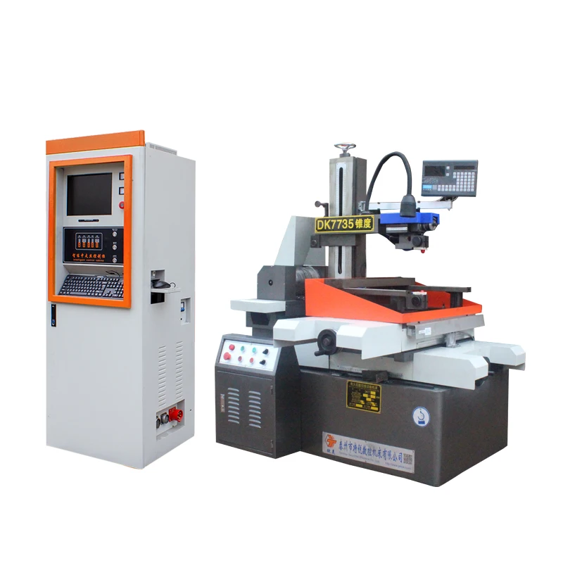 DK7735 cnc wire cut edm machine with Rongben DRO and Z axis motor