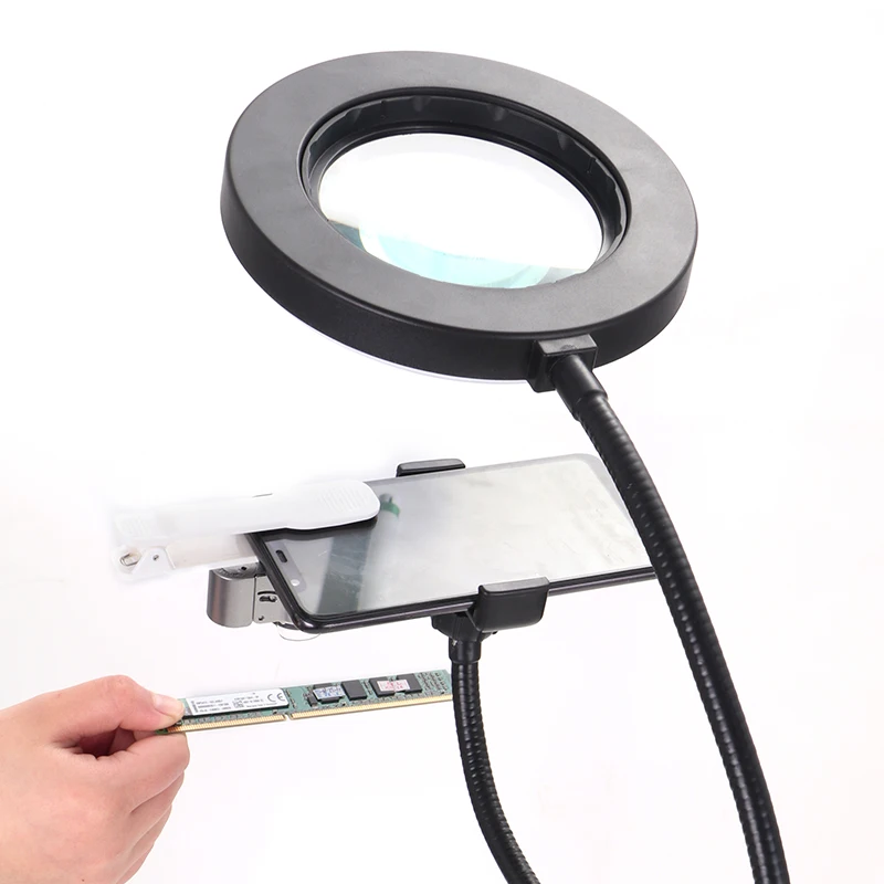 Auxiliary Tools Usb Cable Handle Desktop Magnifying Glasses