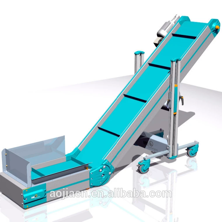 Plastic Flexible Mobile Belt Conveyor with Wheels