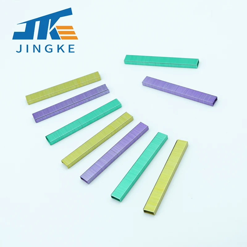 Factory supply  good quality colorful  agrafes 26/6 office staples