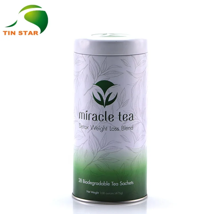 Wholesale High Quality Small Metal Packaging Round Shape Tea Tin Canister Can