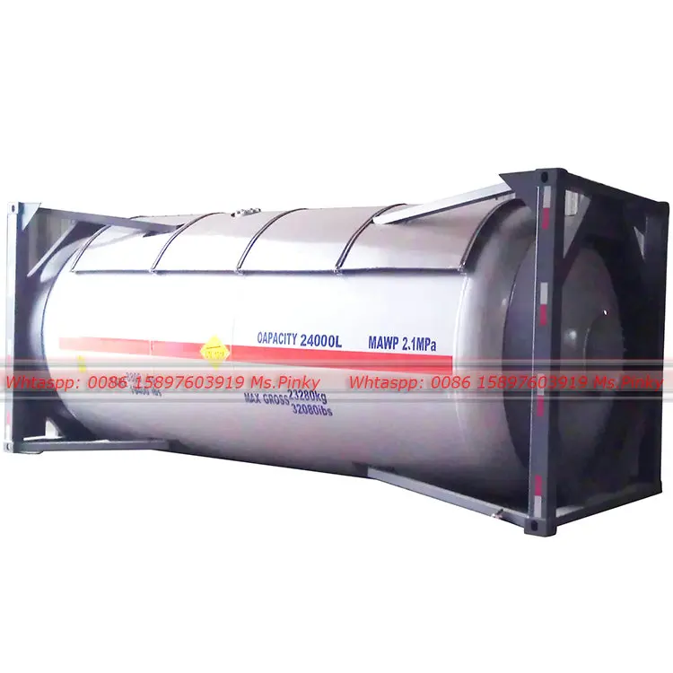 20FT LPG ISO Tank Container UN T75 ASME Standard Liquid Gas Storage Container Whastapp +8615897603919