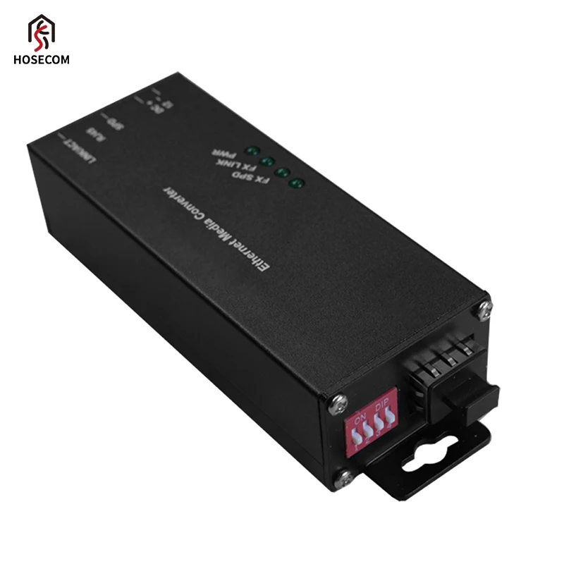 Hosecom Gigabit Ethernet 10/100/1000M SFP Port Optical Fiber Media Converter Wired LAN Network Media Conversion