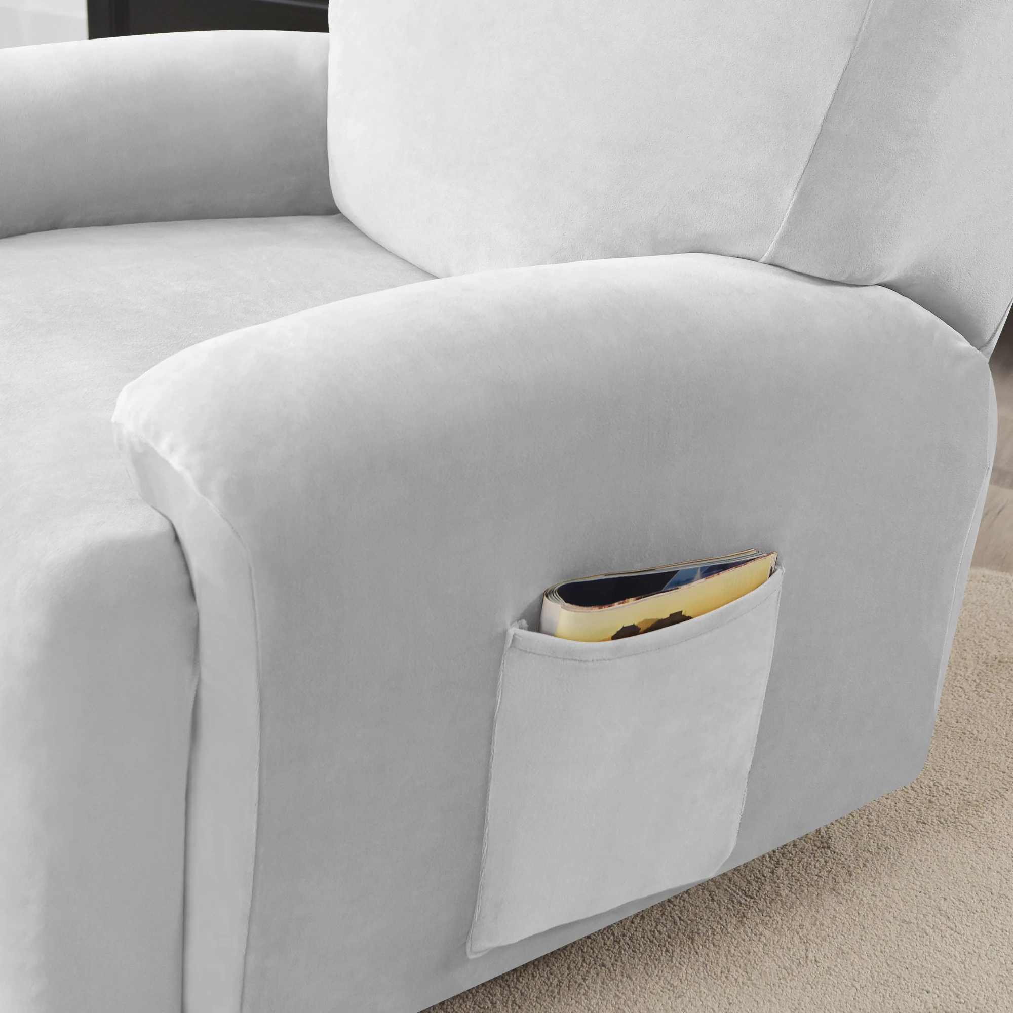 European Luxury Elastic Stretch Stretchable Solid Color Waterproof Super Soft Chivas Sofa Cover Slipcover for 3 Seat Sofa