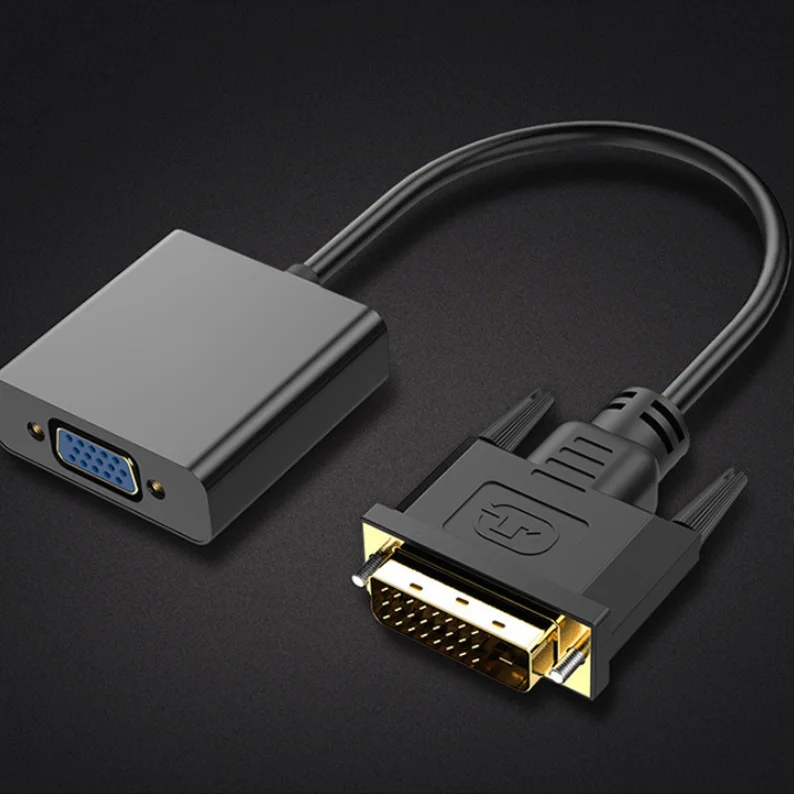 DVI to VGA Adapter 1080p Active DVI-D to VGA Adapter Converter 24+1 Male to Female Adapter Cable For PC