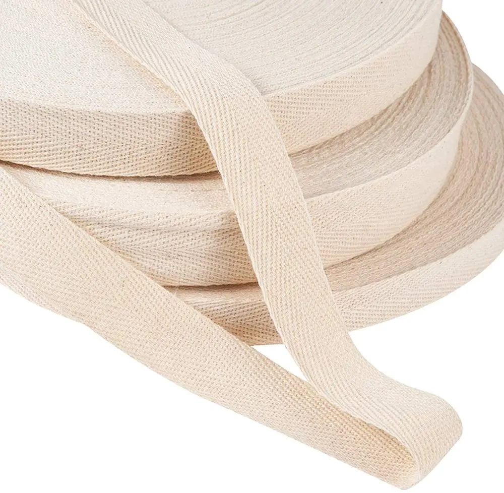 Custom Printed Heavy Duty Cotton Herringbone Webbing Tape For Garment Bags