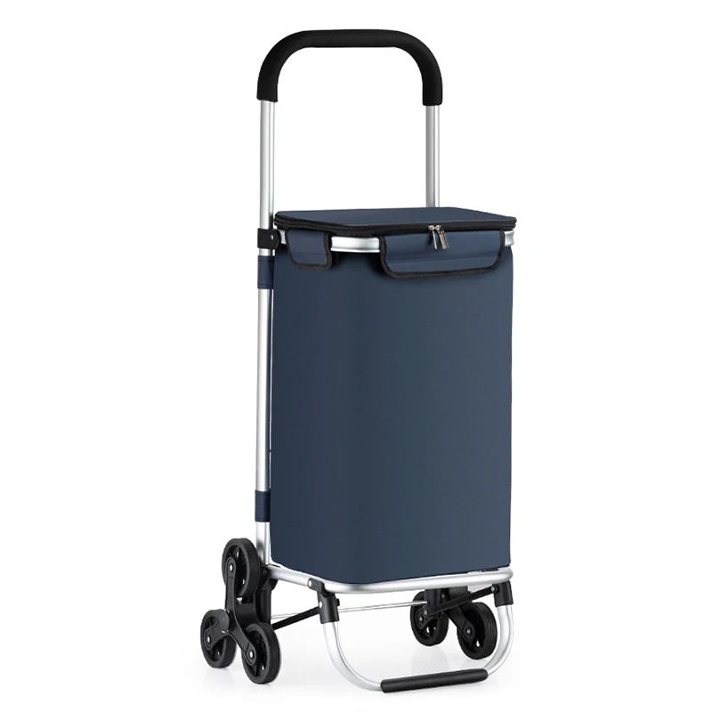 Aluminum alloy shopping cart wheels folding cart shopping trolley