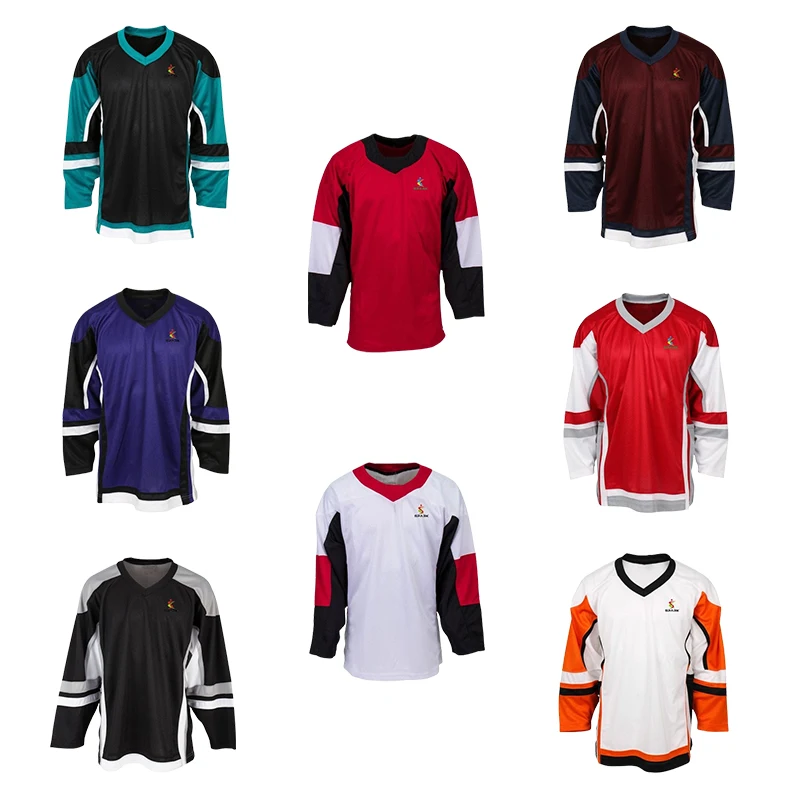 High Quality Breathable Custom Fashion Sublimated Ice Hockey Team Jerseys Goalie