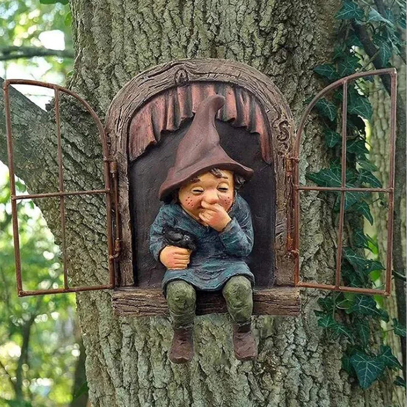 
Ready to Ship Resin Garden Dwarf Sculpture Mini Elf Statue Ornaments Ground Figurine Seven Dwarfs Garden Statues 