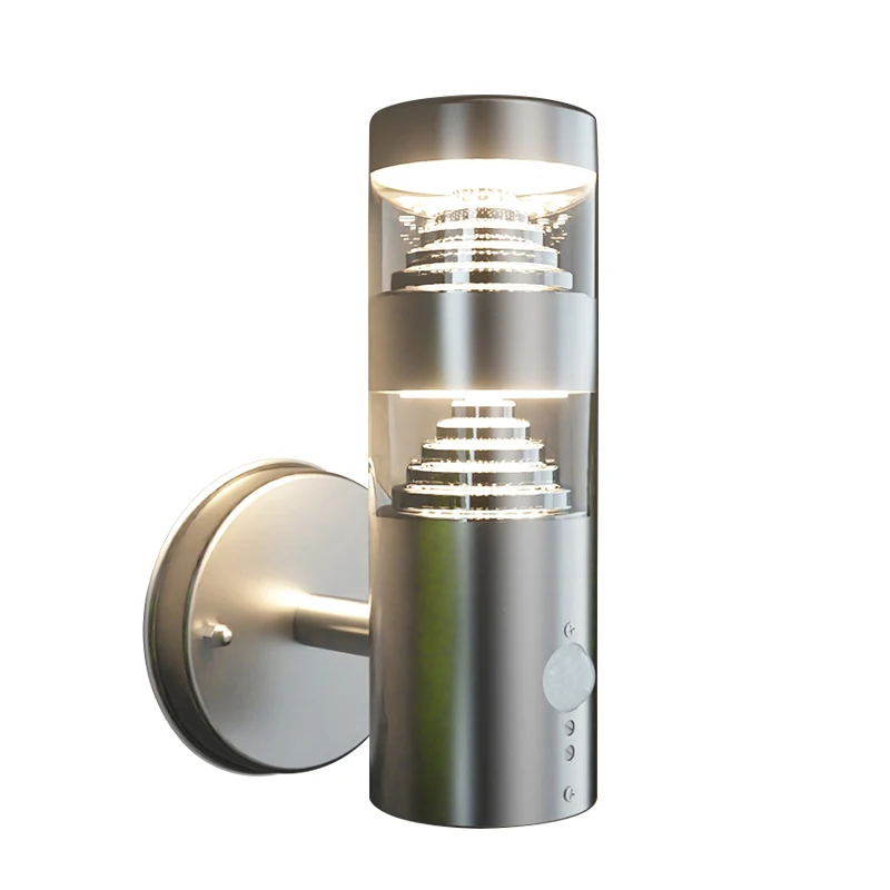 
NBHANYUAN Light Control Motion Sensor Luxury Wall Lamp Ip44 Exterior Lamps Led Porch Courtyard Garden Lighting Sconce 