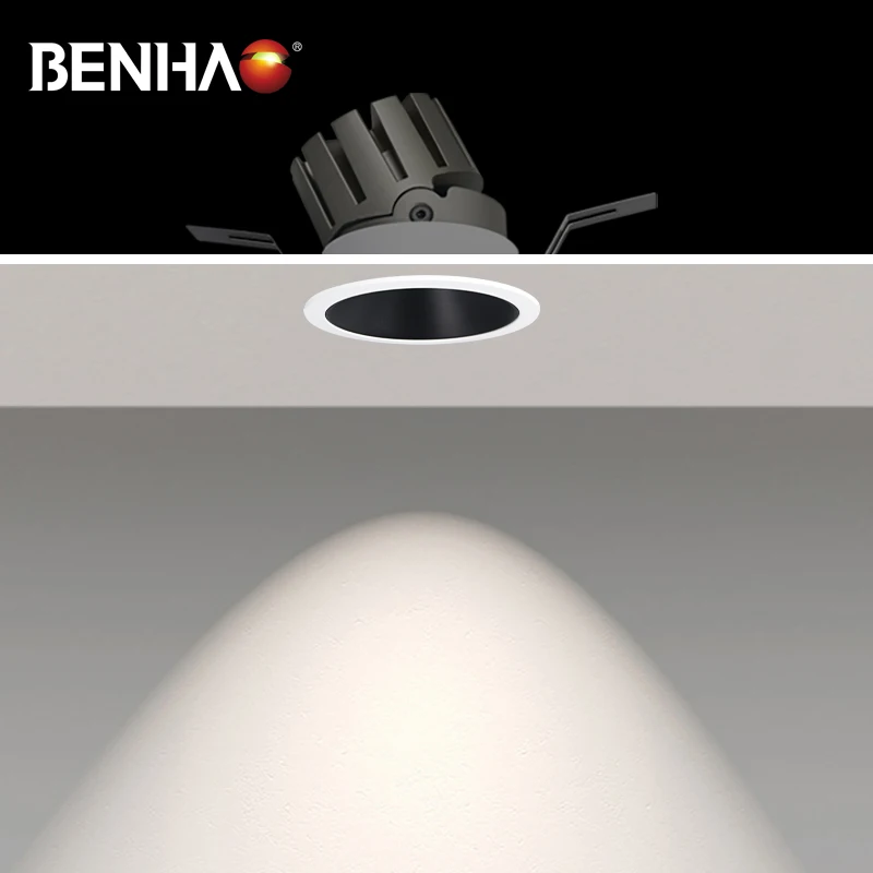 Adjustable Recessed Ceiling Lamp Embedded COB LED Spotlight with Osram LEDs for Home Office Lighting