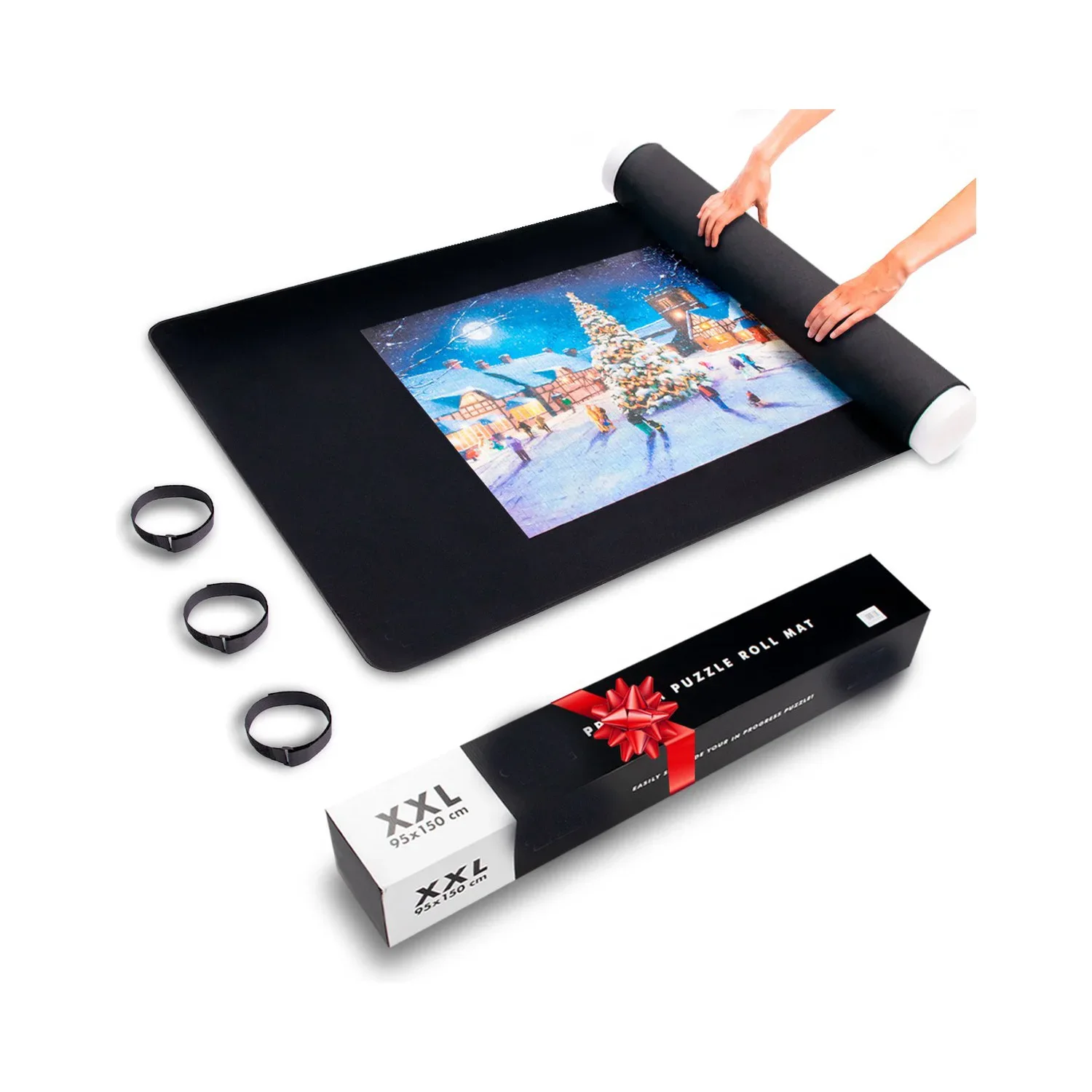 Jigsaw Puzzle Roll Up Mat with Rubberized Base  Play Mat for kids