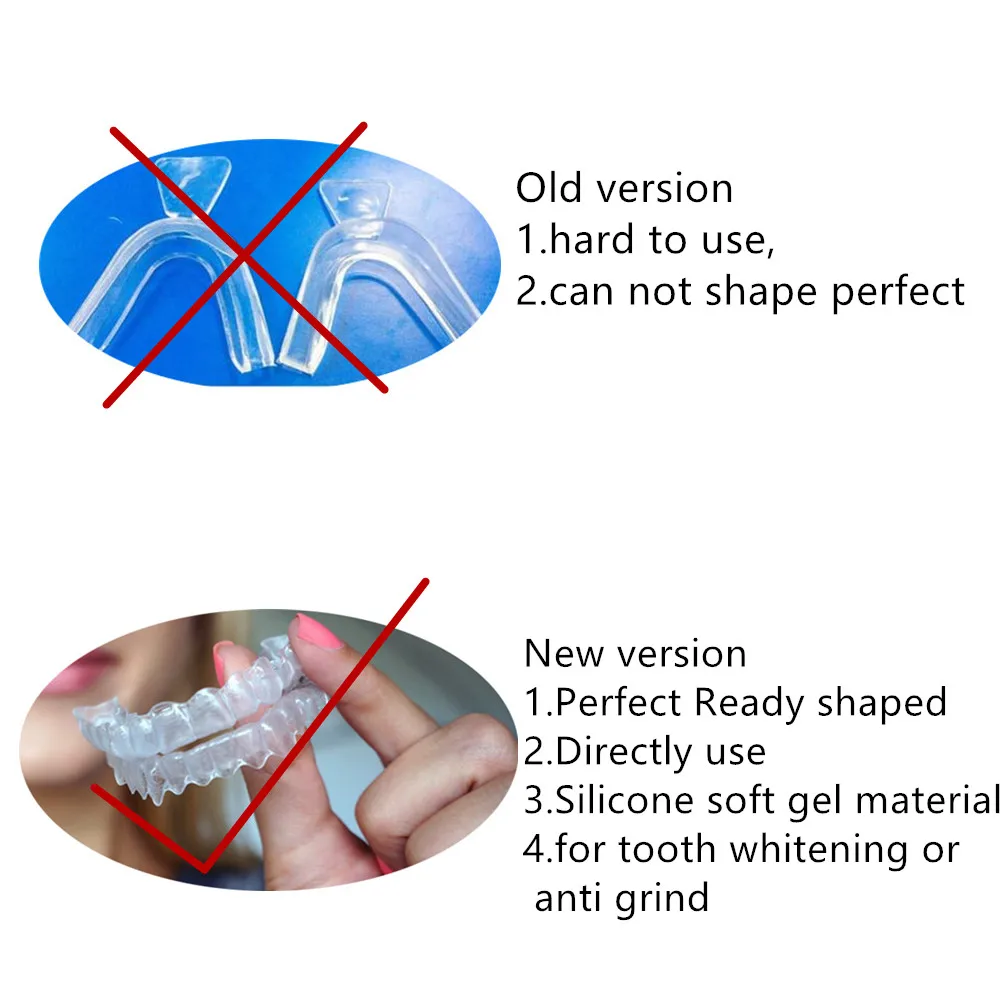 Silicone Gel Hygiene Dental Oral Teeth Tooth Whitening Trays Anti Grinding Tooth Whitener Mouth Night Guard Bruxism Braces