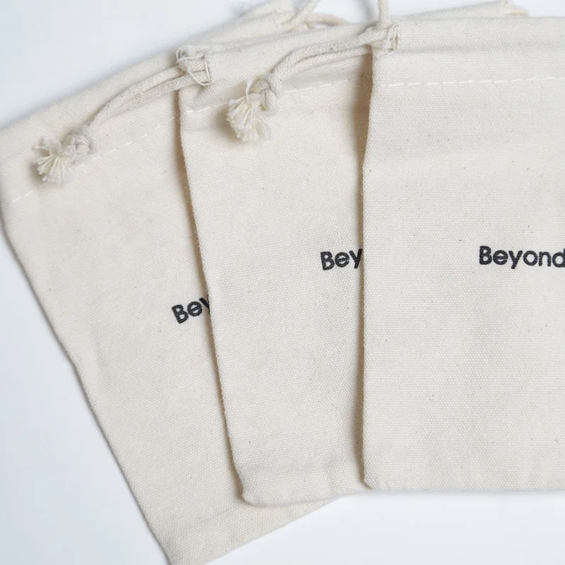 Custom Cotton Drawstring Pouch Bag Organic Cotton Gift Jewelry Packaging Bag Eco-Friendly Storage Gift Bag For Party Favor