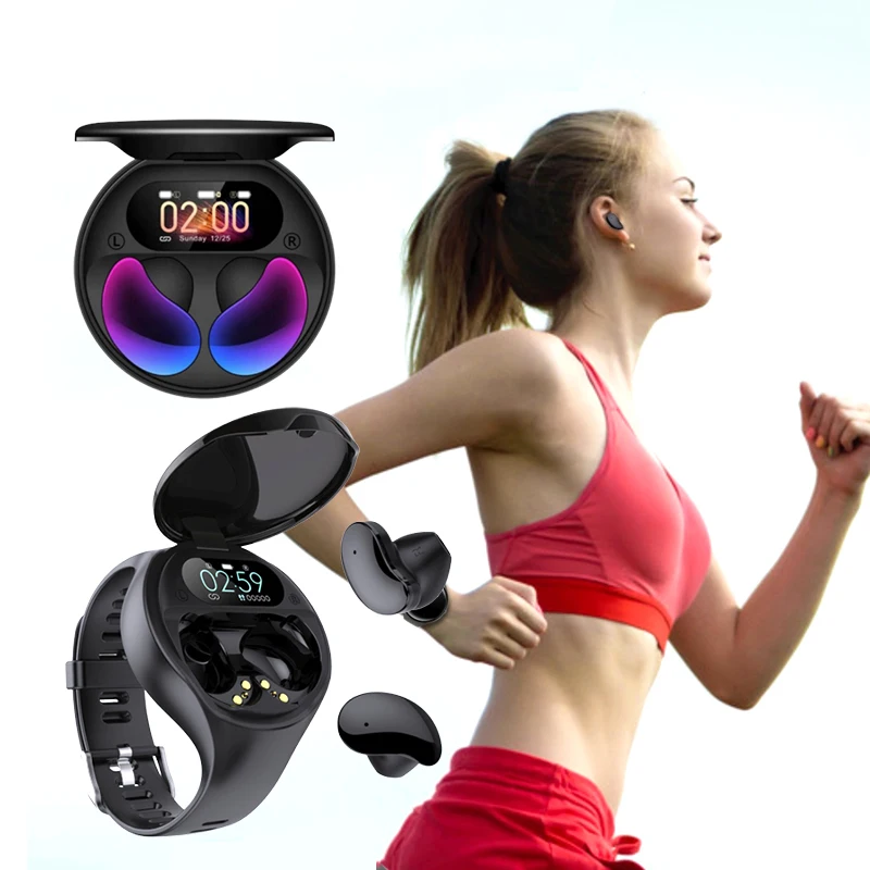 AIWO Factory Directly Sale Customized Logo Smats Watch Reloj De Mujer Android Smart Watch with Blue Tooth Earphone TWS