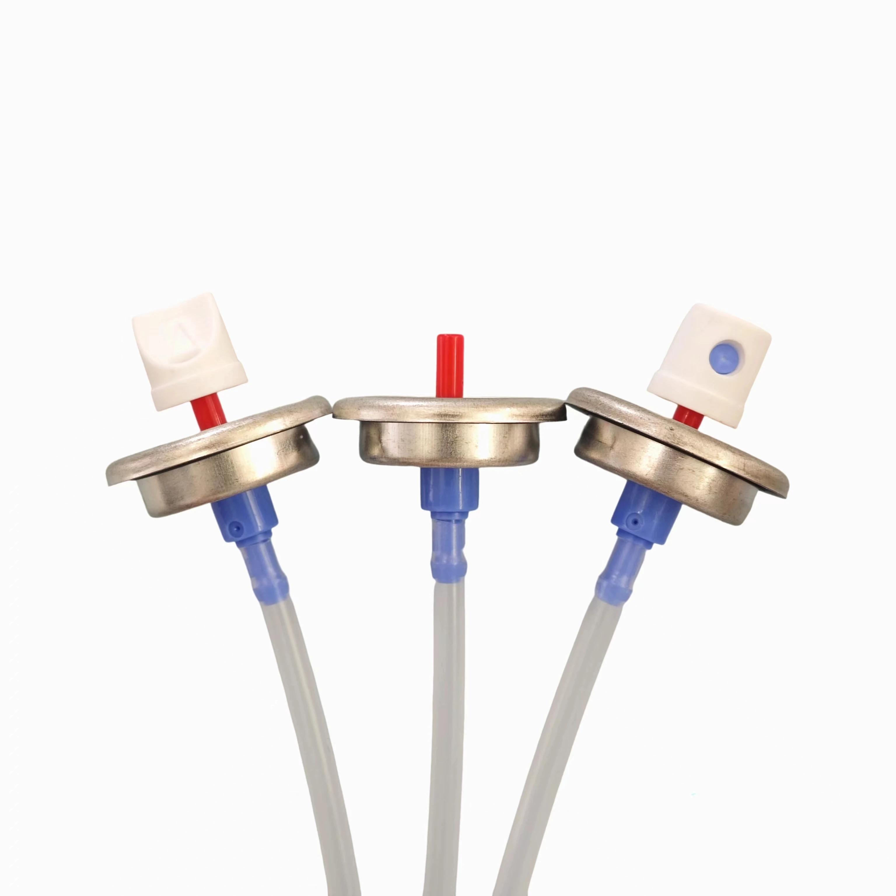 Wholesale 1 inch Hand push valve aerosol valve for cosmetics aerosol can valve with actuator