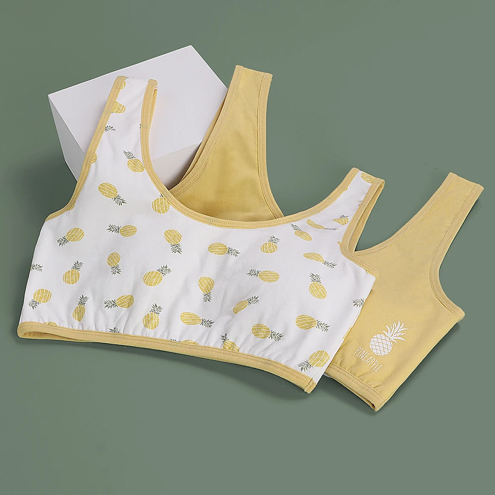 Hot sale new design comfort first young girl soft bras for children kid top guangdong manufacture