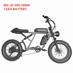 2022 Powerful REALMAXS 48V 1000W Mid Drive Ebike 20AH Full Suspension Electric Bike 20Inch Fat Tire Mountain Ebike