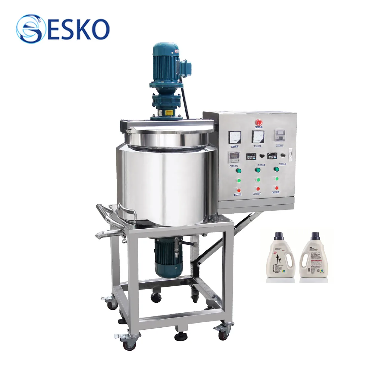 ESKO Electric/Steam Heating Mixing Tank Detergent Blender Shampoo Liquid Detergent Mixing Machine