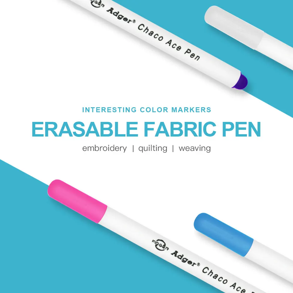 6 Color Water Soluble Erasable Marking Pens, 1 Pcs Gauge Sewing Measuring Tool, 1 Soft Tape Measure